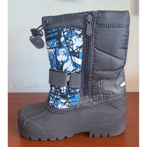 Kids Snow Boots Sz.12 Kamik Dream Pairs Snowcoast Navy Zip, Drawstring - Picture 2 of 9